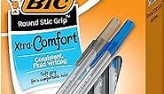 BIC Round Stic Grip Xtra Comfort Assorted Colors Ballpoint Pens, Medium Point (1.2mm), 36-Count Pack, Perfect for Writing with Superb Control