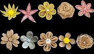 Easy 10 different types of jute burlap flowers || Jute burlap craft flower