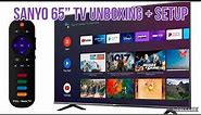 Unboxing Sanyo 65” TV unboxing + setup