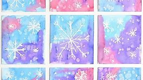 Magic Salt and Watercolor Snowflake Art