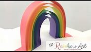 Construction Paper Crafts for Kids ~ Paper Strip 3D Rainbows