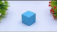 How To Make Origami Cube | Making Paper Cube Easy Instructions | DIY School Project Ideas