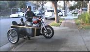 Homemade tilting sidecar for motorcycle