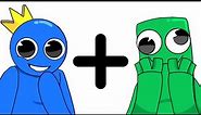 Green + Blue = ??? | Roblox Rainbow Friends Animation