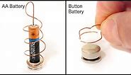 DIY Button Battery Homopolar Motor - Science Experiment