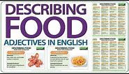 Describing FOOD - Adjectives in English - ESOL Vocabulary Lesson