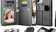NJJEX Wallet Case for Samsung Galaxy S21 Plus 5G, for Galaxy S21 Plus Case 6.7", [9 Card Slots] PU Leather Credit Holder Folio Flip [Detachable] Kickstand Magnetic Phone Cover & Lanyard [Black]