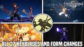 Kingdom Hearts 3: REmind - All 27 Keyblades, Transformations, Shot Locks & Ultimate Moves! [DLC]