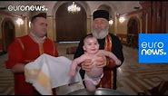 This baptism in Georgia is enough to make your head spin - Orthodox Religion