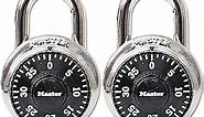 Master Lock Locker Lock Combination Padlock, 2 Pack, Black, 1500T