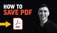 How to Save PDFS for print + Presets