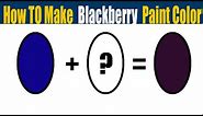 How To Make Blackberry Paint Color - What Color Mixing To Make Blackberry