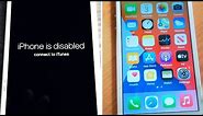 iPhone is Disabled Connect To iTunes iPhone 11, X, SE, 8 Plus, 8, 7 Plus, 7, 6S, 6, 5S, 5 & Earlier