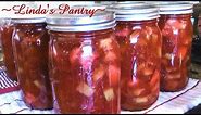 ~Canning Stawberry Rhubarb Pie Filling With Linda's pantry~