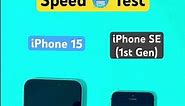 iPhone 15 Plus vs iPhone SE (1st Gen) Speed Test #shorts #viral #iphonese1stthgen