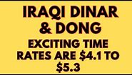 Iraqi Dinar & Dong Holders exciting time rates are $4.1 to $5.3 🔥 Iraqi dinar rate today