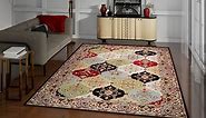AS Quality Rugs New Multi-Color Diamonds Area Rugs for Living Room, Multi-Color Rug, Under 50 Turkish Pattern Carpet, Clearance Rugs, Stain Resistant, Pet Friendly, (Multi-Color, Medium 5x8)