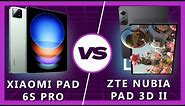 ZTE nubia Pad 3D II vs Xiaomi Pad 6s Pro: 3D Display vs. Pro Power