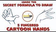 How to Draw 5 Fingered Cartoon Hands Easy Step by Step
