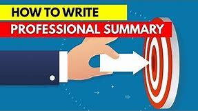 How To Write A Resume Professional Summary (Includes Examples)