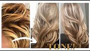 HOW TO TONE BRASSY HAIR | WELLA T18 + T11 | BRASSY TO ASHY