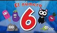 El número 6 en español para niños - Videos Aprende - #numero6