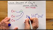 Lewis Structure of Cs3N, caesium nitride
