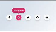 Social Media Buttons with Tooltip on Hover using only HTML & CSS