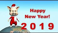 Funny Happy New Year of the Pig 2019