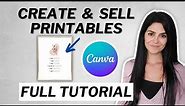Create PRINTABLE Wall Art in Canva to Sell on Etsy (Step by Step Process)