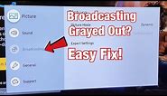 Broadcasting Grayed Out on Samsung Smart TV? Easy Fix