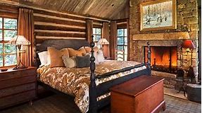 Rustic Log Cabin Interior Design With Some Cottage Style.