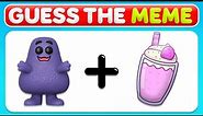 Guess The Meme By The Emojis | Grimace Shake Meme, Skibidi Dom Dom Yes Yes #163
