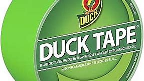 Duck Brand 1265018 Color Duct Tape Neon Lime Green, 1.88 Inches x 15 Yards, Ro, Single Roll