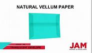 JAM PAPER A6 Translucent Vellum Envelopes - 4 3/4 x 6 1/2 - Aqua Blue - 25/Pack