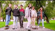 A Group Of Teenage Friends Walking Together/Copyright free videos