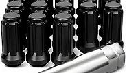 Orion Motor Tech M14x1.5 Lug Nuts Black with Spline Tuner, XL 2 inches Length Conical Wheel Nut, Compatible with Chevy GMC Ford Cadillac Lincoln SAAB Saturn Silverado 1500 Savana, Set of 24