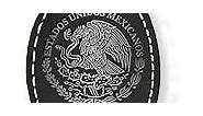 LaserGram Oval Keychain, Flag of Mexico, Personalized Engraving Included (Black with Silver)