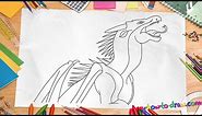 How to draw Wings of Fire Dragons - Starflight - Easy step-by-step drawing lessons for kids