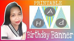Very Easy way on how to create printable birthday banners/bunting using Microsoft Word/WPS office