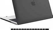 for MacBook Pro 15 2019 2018 2017 2016 A1990/A1707 with Touch Bar, Hard Shell Case and Keyboard Cover for 2016-2019 MacBook Pro 15" -Black