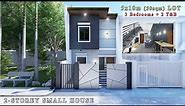 Project #12: | 3-BEDROOM | 2-STOREY RESIDENTIAL on 5x10m (50sqm) LOT | SMALL HOUSE DESIGN |