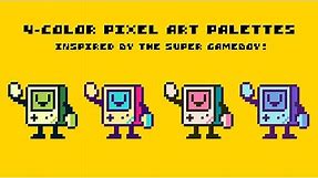 Creating 4-Color Pixel Art Palettes, inspired by the SUPER GAMEBOY!