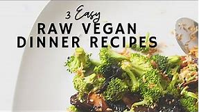 3 Easy Raw Vegan Dinner Recipes | Deliciously Raw