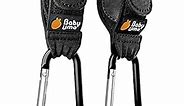 Baby Uma Baby Stroller Hooks for Bags - 2-Pack of Stroller Clips for Diaper Bag, Carry 11 lbs per Stroller Carabiner Clip, Adjustable Stroller Straps, Stroller Bag Hook, Universal Stroller Accessories