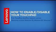 How To - Enable / Disable Your Touchpad