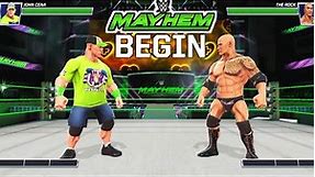 WWE Mayhem For Beginning | John Cena Vs The Rock | WWE