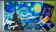 Recreating Starry Night using Oil Pastels (Tutorial)
