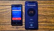 Two ZTE Phone incoming call,ZTE Blade G + ZTE Blade V40 Vita & Alarm Ringing