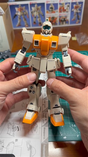 Finishing up GM body. Build progress. #gunpla #gundam #gunplacommunity #gunplabuilder